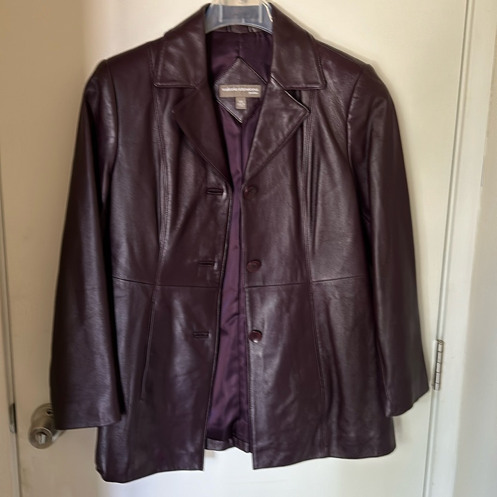 Valerie Stevens Petite Leather Jacket -Petite Small
